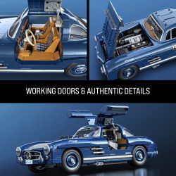 MATTEL BRICK SHOP HWW25 LỚP CAO CẤP HOT WHEELS MERCEDES-BENZ 300SL 1:12 tỷ lệ 1:12 bộ đồ chơi xếp lắp ráp ghép mô hình Creator MATTEL BRICK SHOP HOT WHEELS MERCEDES-BENZ 300 SL Sáng Tạo 1600 khối