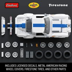 MATTEL BRICK SHOP JGR31 LỚP HỌC ƯU TÚ HOT WHEELS CHEVROLET CORVETTE GRAND SPORT 1:16 tỷ lệ 1:16 bộ đồ chơi xếp lắp ráp ghép mô hình Creator HOT WHEELS CORVETTE GRAND SPORT Sáng Tạo 918 khối