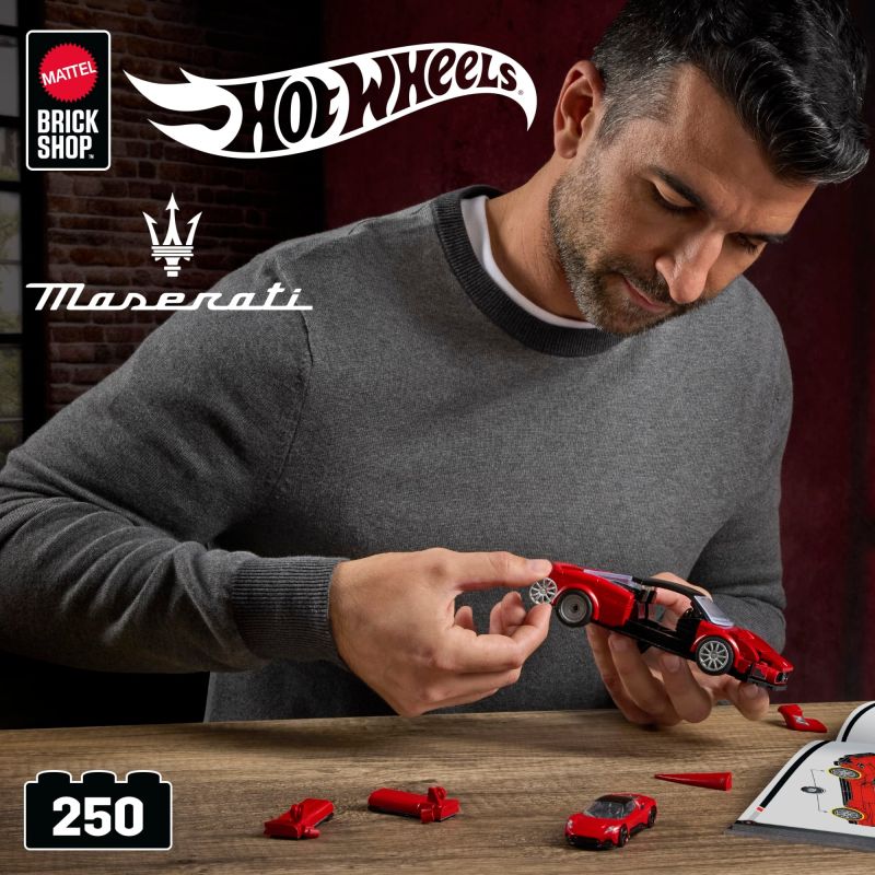 MATTEL BRICK SHOP JFR90 LỚP HỌC TỐC ĐỘ HOT WHEELS MASERATI MC20 1:32 tỷ lệ 1:32 bộ đồ chơi xếp lắp ráp ghép mô hình Creator Sáng Tạo 250 khối
