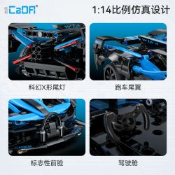 CADA DOUBLEE C51302 51302 BLUE FLAME PHANTOM LẬP TRÌNH CHIẾC XE ĐIỀU KHIỂN TỪ XA CHẾ ĐỘ KÉP 1:14 tỷ lệ 1:14 bộ đồ chơi xếp lắp ráp ghép mô hình Technic Kỹ Thuật Công Nghệ Cao Mô Hình Phương Tiện 418 khối