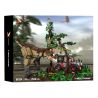 XBERT 66124 TYRANNOSAURUS REX JURASSIC SCENE bộ đồ chơi xếp lắp ráp ghép mô hình Jurassic World T-REX CHASE Thế Giới Khủng Long 1555 khối
