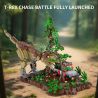 XBERT 66124 TYRANNOSAURUS REX JURASSIC SCENE bộ đồ chơi xếp lắp ráp ghép mô hình Jurassic World T-REX CHASE Thế Giới Khủng Long 1555 khối