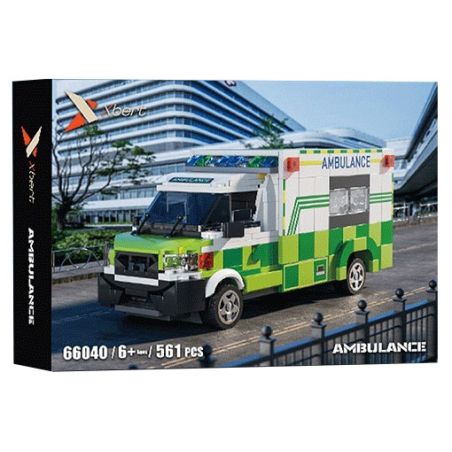 XBERT 66040 XE CỨU THƯƠNG VẬN CHUYỂN FORD bộ đồ chơi xếp lắp ráp ghép mô hình City AMBULANCE Thành Phố 561 khối