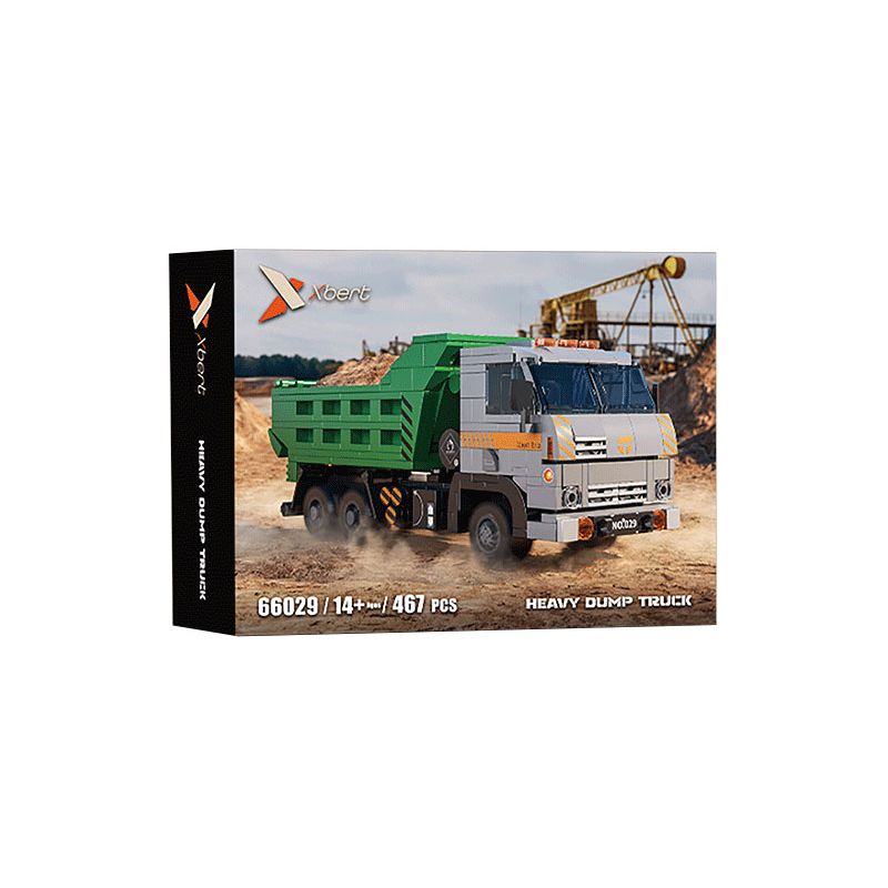 XBERT 66029 TAY XE TẢI bộ đồ chơi xếp lắp ráp ghép mô hình City HEAVY DUMP TRUCK Thành Phố 467 khối