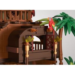 IAMBRICK 31110 THUYỀN BUỒM bộ đồ chơi xếp lắp ráp ghép mô hình Pirates Of The Caribbean THE INVERTED SAIL TAVERN Cướp Biển Vùng Caribe 1312 khối