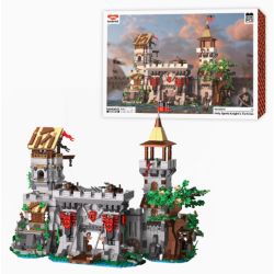 IAMBRICK 40210 HIỆP SĨ CỦA CHÚA THÁNH THẦN bộ đồ chơi xếp lắp ráp ghép mô hình Medieval Castle HOLY SPIRIT KNIGHT'S FORTRESS Chiến Tranh Trung Cổ 2568 khối
