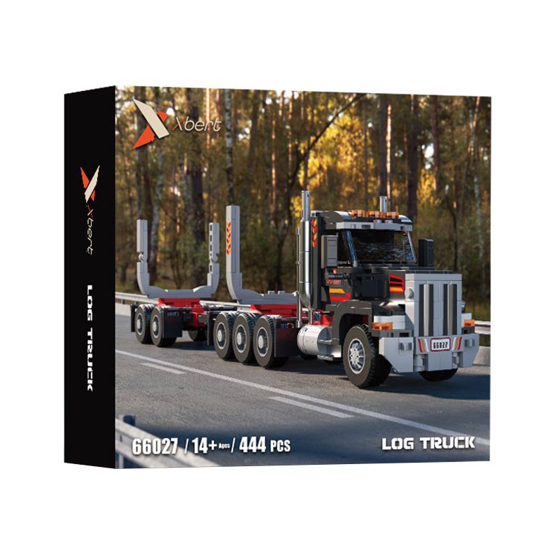 XBERT 66027 XE TẢI MỸ bộ đồ chơi xếp lắp ráp ghép mô hình City LOG TRUCK Thành Phố 444 khối