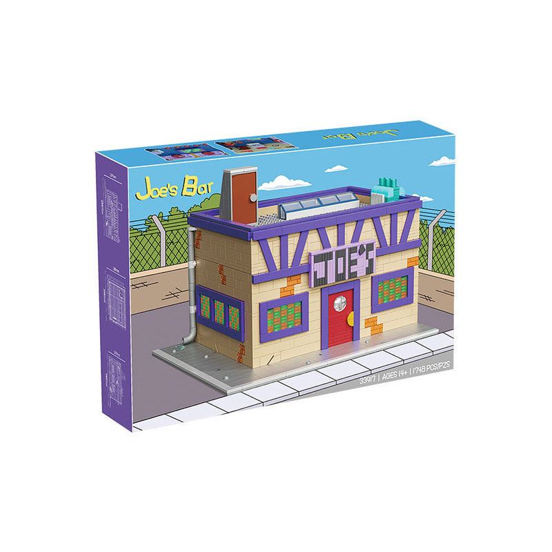 BAKA TECHNOLOGY 33917 REBRICKABLE MOC-152941 152941 MOC152941 THE SIMPSONS OLD JOE BAR bộ đồ chơi xếp lắp ráp ghép mô hình City JOE'S BAR Thành Phố 1748 khối