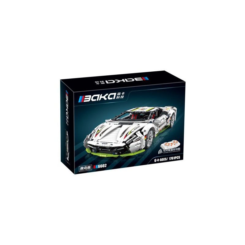 BAKA TECHNOLOGY 6602 R.C TECHNOLOGY SPORTS CAR bộ đồ chơi xếp lắp ráp ghép mô hình Technic Kỹ Thuật Công Nghệ Cao Mô Hình Phương Tiện 1761 khối