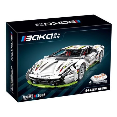 BAKA TECHNOLOGY 6602 R.C TECHNOLOGY SPORTS CAR bộ đồ chơi xếp lắp ráp ghép mô hình Technic Kỹ Thuật Công Nghệ Cao Mô Hình Phương Tiện 1761 khối