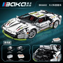 BAKA TECHNOLOGY 6602 R.C TECHNOLOGY SPORTS CAR bộ đồ chơi xếp lắp ráp ghép mô hình Technic Kỹ Thuật Công Nghệ Cao Mô Hình Phương Tiện 1761 khối