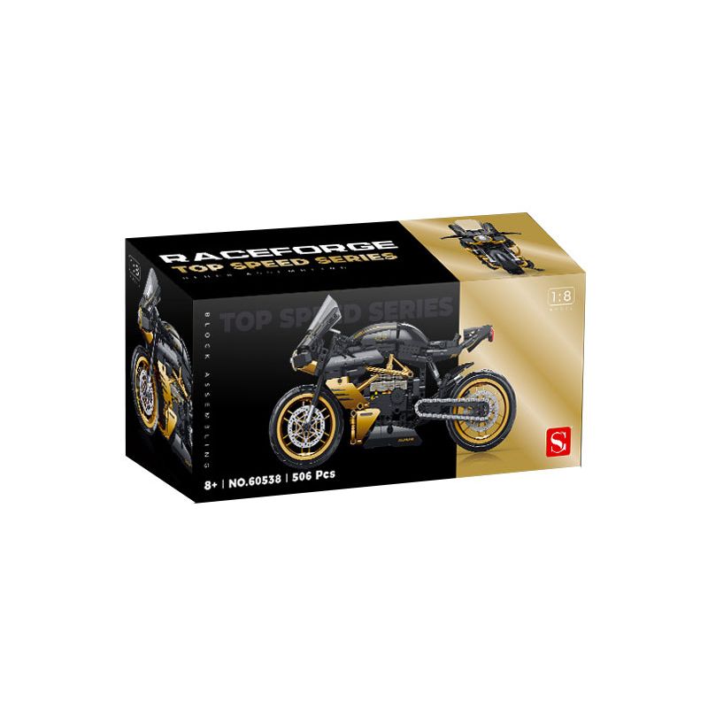 DOUBLE HEIGHT 60538 XE MÁY AOGUSTA tỷ lệ 1:8 bộ đồ chơi xếp lắp ráp ghép mô hình Technic Kỹ Thuật Công Nghệ Cao Mô Hình Phương Tiện 506 khối