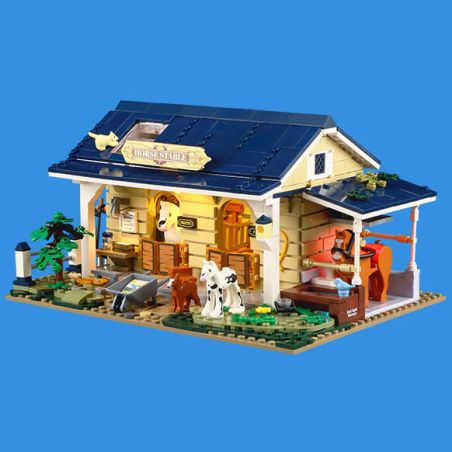 LUMIBRICKS FUNWHOLE F9080 9080 ỔN ĐỊNH bộ đồ chơi xếp lắp ráp ghép mô hình City HORSE STABLE Thành Phố 973 khối