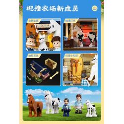 LUMIBRICKS FUNWHOLE F9080 9080 ỔN ĐỊNH bộ đồ chơi xếp lắp ráp ghép mô hình City HORSE STABLE Thành Phố 973 khối