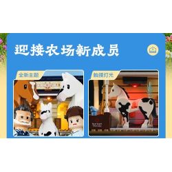 LUMIBRICKS FUNWHOLE F9080 9080 ỔN ĐỊNH bộ đồ chơi xếp lắp ráp ghép mô hình City HORSE STABLE Thành Phố 973 khối