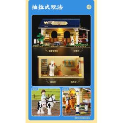 LUMIBRICKS FUNWHOLE F9080 9080 ỔN ĐỊNH bộ đồ chơi xếp lắp ráp ghép mô hình City HORSE STABLE Thành Phố 973 khối