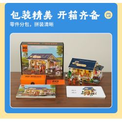 LUMIBRICKS FUNWHOLE F9080 9080 ỔN ĐỊNH bộ đồ chơi xếp lắp ráp ghép mô hình City HORSE STABLE Thành Phố 973 khối