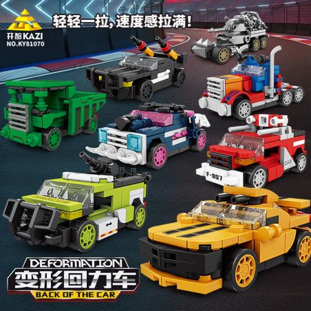 Kazi KY81070 81070 MẪU XE 8 CHẠY BỘ bộ đồ chơi xếp lắp ráp ghép mô hình Racers Đua Tốc Độ