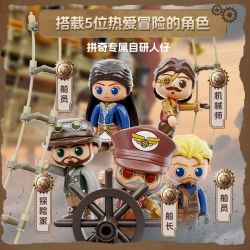 PANTASY 85021 TÀU VŨ TRỤ STEAMPUNK bộ đồ chơi xếp lắp ráp ghép mô hình STEAMPUNK AIRSHIP 2000 khối