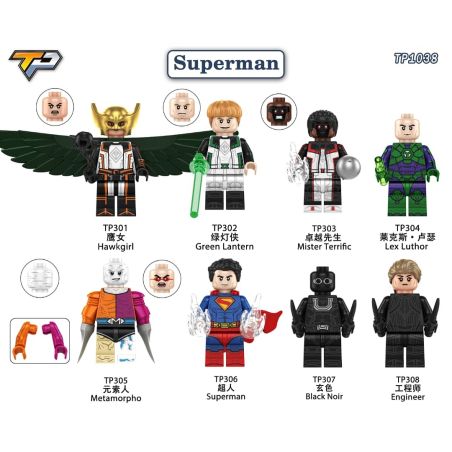TP 307 308 1038 301 302 303 304 305 306 SUPERMAN 8 CON SỐ bộ đồ chơi xếp lắp ráp ghép mô hình Super Heroes Siêu Nhân Anh Hùng