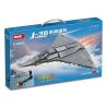 WOMA C1054 1054 NGƯỜI LÍNH CÓ CÁNH SẮT MÁY BAY CHIẾN ĐẤU J-36 tỷ lệ 1:120 bộ đồ chơi xếp lắp ráp ghép mô hình Military Army Quân Sự Bộ Đội 274 khối