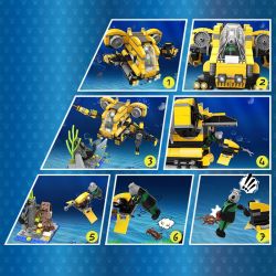 WOMA C9115 9115 Xếp hình kiểu  CREATOR 3 IN 1 Deep Sea Submarine Thám Hiểm Biến Sâu 538 khối