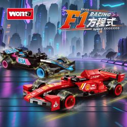 WOMA C1025 1025 CÔNG THỨC F1 RACING 10 MÔ HÌNH bộ đồ chơi xếp lắp ráp ghép mô hình Racers Đua Tốc Độ 662 khối