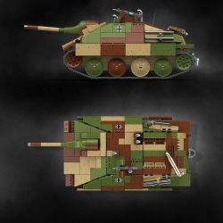 QuanGuan 100311 Quan Guan 100311 TÀU KHU TRỤC XE TĂNG 38T tỷ lệ 1:28 bộ đồ chơi xếp lắp ráp ghép mô hình Military Army JG.PZ.38(T) HETZER TANK DESTROYER Quân Sự Bộ Đội 698 khối