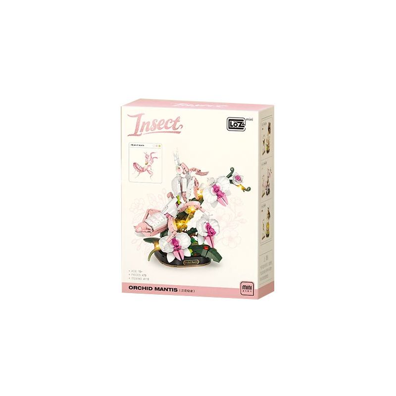 LOZ 4118 CÔN TRÙNG HOA CÕI BỌ NGỰA LAN bộ đồ chơi xếp lắp ráp ghép mô hình Arts & Crafts INSECT