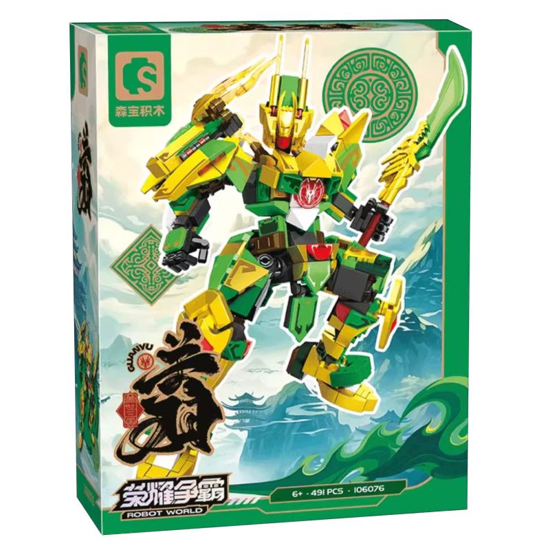 SEMBO 106076 CUỘC THI VINH QUANG GUAN YU BB VĨ ĐẠI bộ đồ chơi xếp lắp ráp ghép mô hình 491 khối