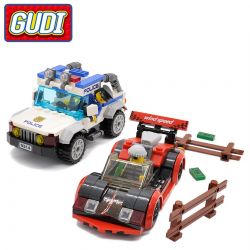 GUDI 9314 non  ĐUỔI BẮT TỐC ĐỘ CAO bộ đồ chơi xếp lắp ráp ghép mô hình City POLICE Thành Phố 264 khối