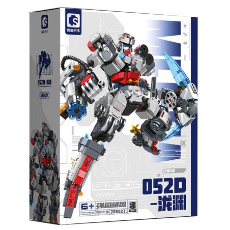 SEMBO 208027 ĐẤT NƯỚC HÙNG MẠNH TÀU KHU TRỤC 052D TAKIZUNA MECHA bộ đồ chơi xếp lắp ráp ghép mô hình 725 khối