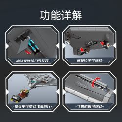 SEMBO 202272 SỨC MẠNH CỦA MỘT QUỐC GIA MÁY BAY NÉM BOM CHIẾN LƯỢC H20 bộ đồ chơi xếp lắp ráp ghép mô hình Military Army Quân Sự Bộ Đội 555 khối