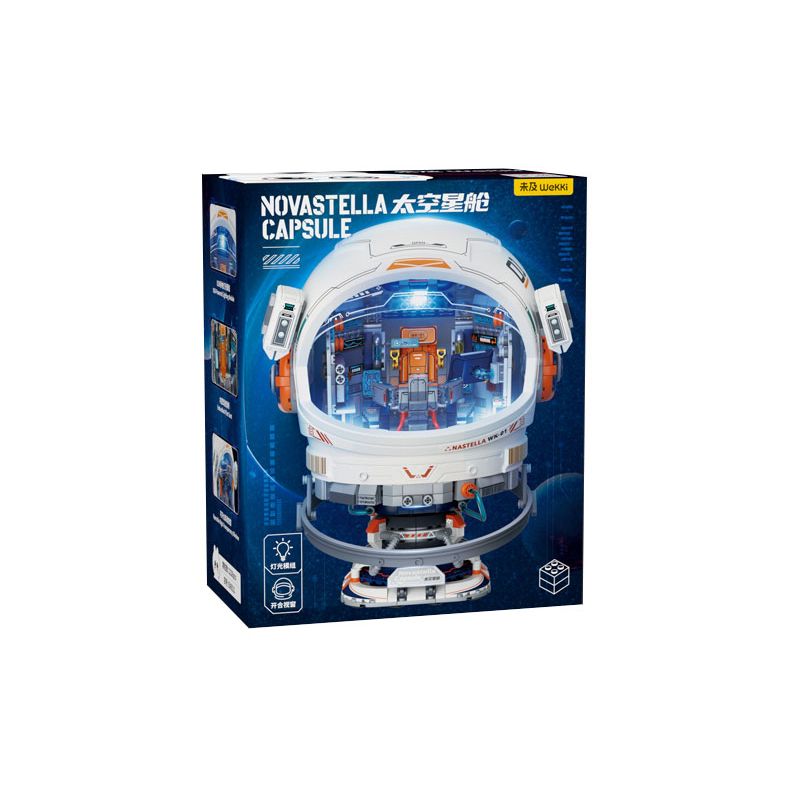 WEKKI 506511 BẢO TÀNG KHOA HỌC VÀ CÔNG NGHỆ MŨ HIỂM PHI HÀNH GIA NỘI CÁC KHÔNG GIAN bộ đồ chơi xếp lắp ráp ghép mô hình NOVASTELLA CAPSULE