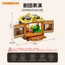LUMIBRICKS FUNWHOLE L9063 9063 TRUNG CỔ HIỆU SUẤT NHÀ HÁT bộ đồ chơi xếp lắp ráp ghép mô hình Medieval Castle Chiến Tranh Trung Cổ 1248 khối