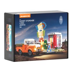 LUMIBRICKS FUNWHOLE L9082 9082 TRẠM HOÀNG HÔN bộ đồ chơi xếp lắp ráp ghép mô hình City SUNSET STOPOVER Thành Phố 455 khối