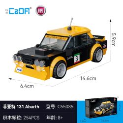 CADA DOUBLEE C55035 55035 FIAT 131ABARTH tỷ lệ 1:24 bộ đồ chơi xếp lắp ráp ghép mô hình Speed Champions Racing Cars FIAT 131 ABARTH Đua Xe Công Thức 254 khối