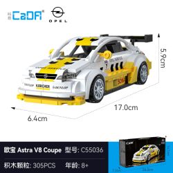 CADA DOUBLEE C55036 55036 OPEL ASTRA V8 COUPE tỷ lệ 1:24 bộ đồ chơi xếp lắp ráp ghép mô hình Speed Champions Racing Cars Đua Xe Công Thức 305 khối