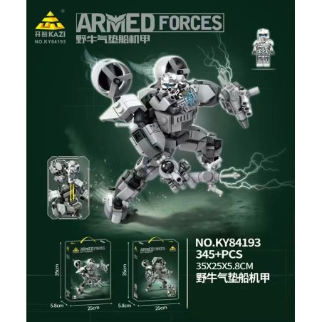 Bozhi K84193 84193 BISON HOVERCRAFT MECHA bộ đồ chơi xếp lắp ráp ghép mô hình ARMED FORCES 345 khối