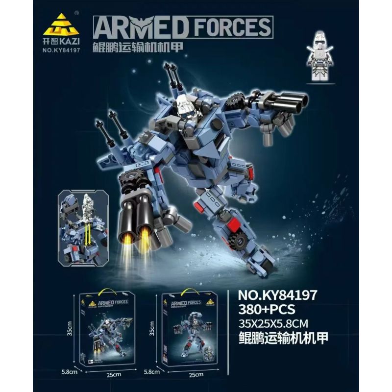 Bozhi K84197 84197 MÁY MÓC VẬN TẢI KUNPENG MECHA bộ đồ chơi xếp lắp ráp ghép mô hình ARMED FORCES 380 khối