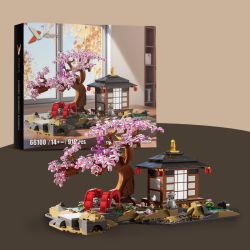 XBERT 66100 HOA ANH ĐÀO NHẬT BẢN bộ đồ chơi xếp lắp ráp ghép mô hình CHERRY BLOSSOM GARDEN 916 khối