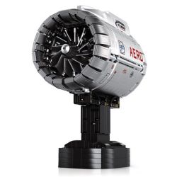 REOBRIX 33019 ĐỘNG CƠ TURBOFAN HÀNG KHÔNG bộ đồ chơi xếp lắp ráp ghép mô hình Technic AIRCRAFT ENGINE Kỹ Thuật Công Nghệ Cao Mô Hình Phương Tiện 1786 khối