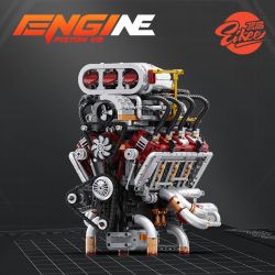 EIKEE Y15001 15001 ĐỘNG CƠ 8 XI-LANH bộ đồ chơi xếp lắp ráp ghép mô hình Technic V8 ENGINE Kỹ Thuật Công Nghệ Cao Mô Hình Phương Tiện 2347 khối