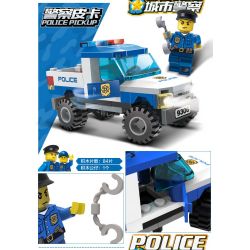 GUDI 9306 non  XE TẢI CỦA CẢNH SÁT bộ đồ chơi xếp lắp ráp ghép mô hình City POLICE Thành Phố 84 khối