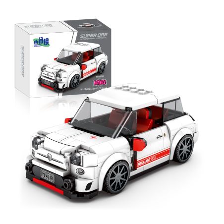 SMALL ANGLE JD081 BMW MINI bộ đồ chơi xếp lắp ráp ghép mô hình Speed Champions Racing Cars Đua Xe Công Thức 325 khối