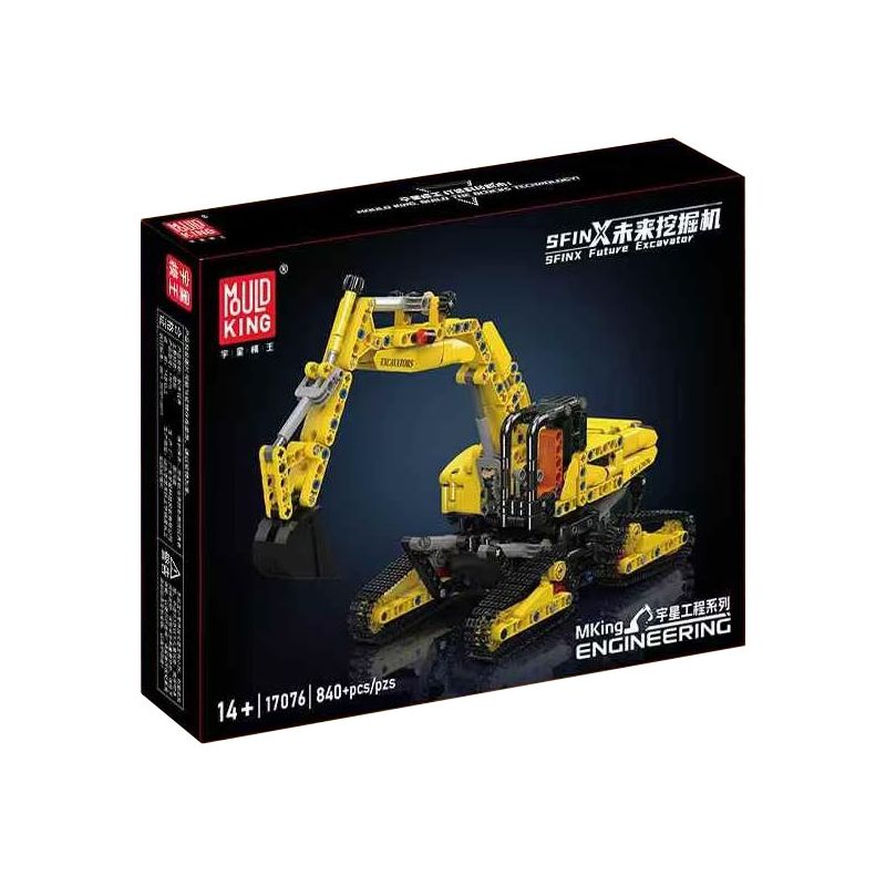MouldKing 17076 Mould King 17076 SFINX MÁY XÚC TRONG TƯƠNG LAI bộ đồ chơi xếp lắp ráp ghép mô hình Technic SFINX FUTURE EXCAVATOR Kỹ Thuật Công Nghệ Cao Mô Hình Phương Tiện 840 khối