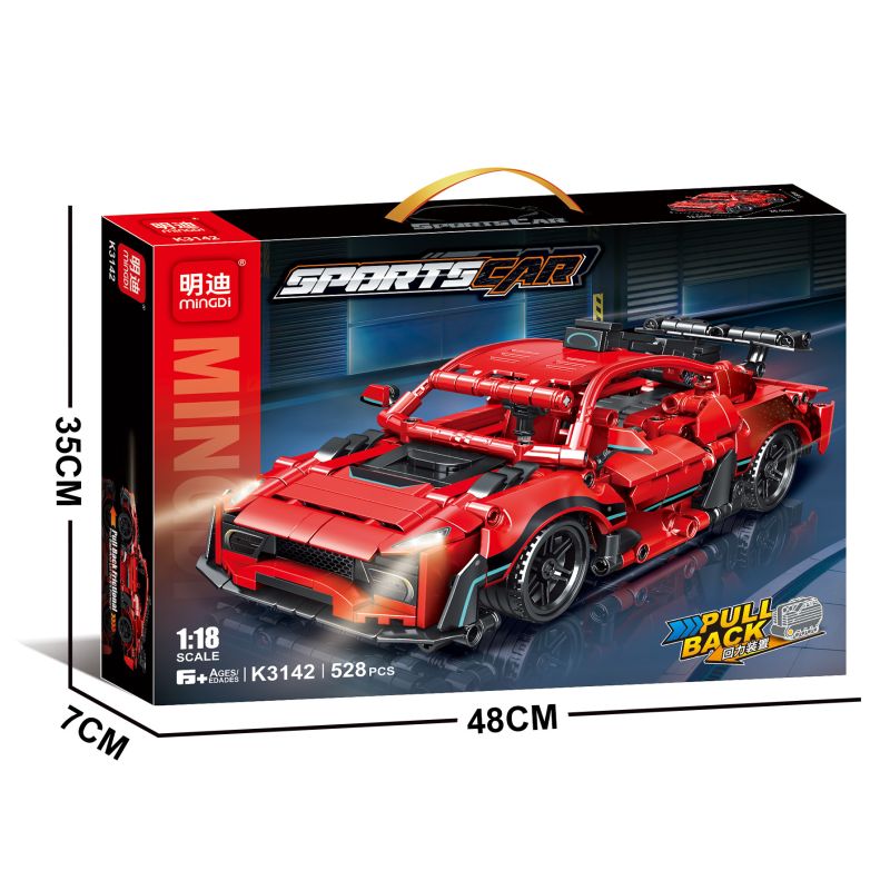 MINGDI LEIBAO K3142 3142 XE KÉO 1:18 tỷ lệ 1:18 bộ đồ chơi xếp lắp ráp ghép mô hình Technic Kỹ Thuật Công Nghệ Cao Mô Hình Phương Tiện 528 khối