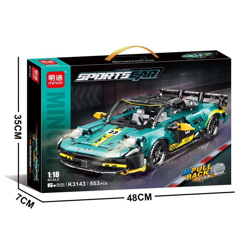 MINGDI LEIBAO K3143 3143 XE KÉO 1:18 tỷ lệ 1:18 bộ đồ chơi xếp lắp ráp ghép mô hình Technic Kỹ Thuật Công Nghệ Cao Mô Hình Phương Tiện 553 khối
