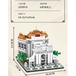 MINGDI LEIBAO K2164 2164 TRƯỜNG HỌC NỔI TIẾNG ĐẠI TSINGHUA bộ đồ chơi xếp lắp ráp ghép mô hình Architecture Công Trình Kiến Trúc 529 khối