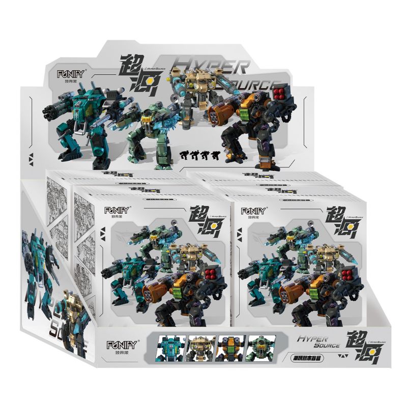 FUNIFY W9033 9033 MÔ HÌNH HỘP MÙ SUPER NGUỒN 4 bộ đồ chơi xếp lắp ráp ghép mô hình